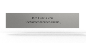 Briefkastenschild Schweizer 119 x 25 Kunststoff silber