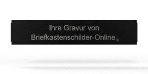 Briefkastenschild Givel / Buehler 85 x 13 Alu schwarz