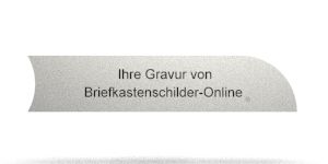 Briefkastenschild MarcMetal 97 x 20 mit Schraube Alu