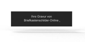 Briefkastenschild Renz 100 x 25 x 0,8 Kunststoff schwarz