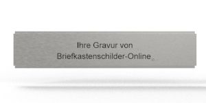 Briefkastenschild Schweizer 110 x 20 Alu