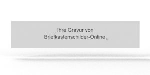 Briefkastenschild Schweizer 119 x 25 Kunststoff weiss